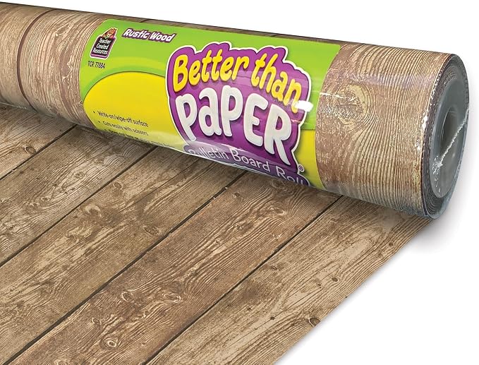 Teacher Created Resources Rustic Wood Better Than Paper Bulletin Board Roll by TeacherCreatedResourcesOS
