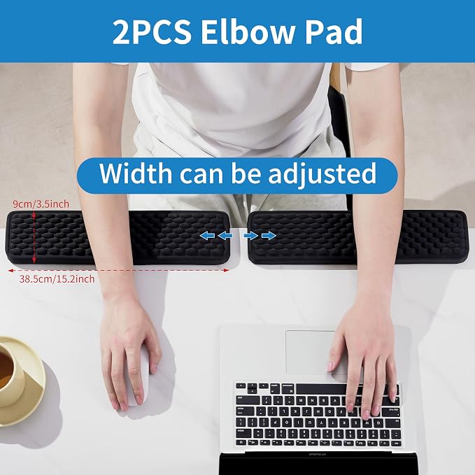 MEKASS L-Shaped Desk Wrist Rest Elbow, Forearm & Wrist Comfort Support - Image 5