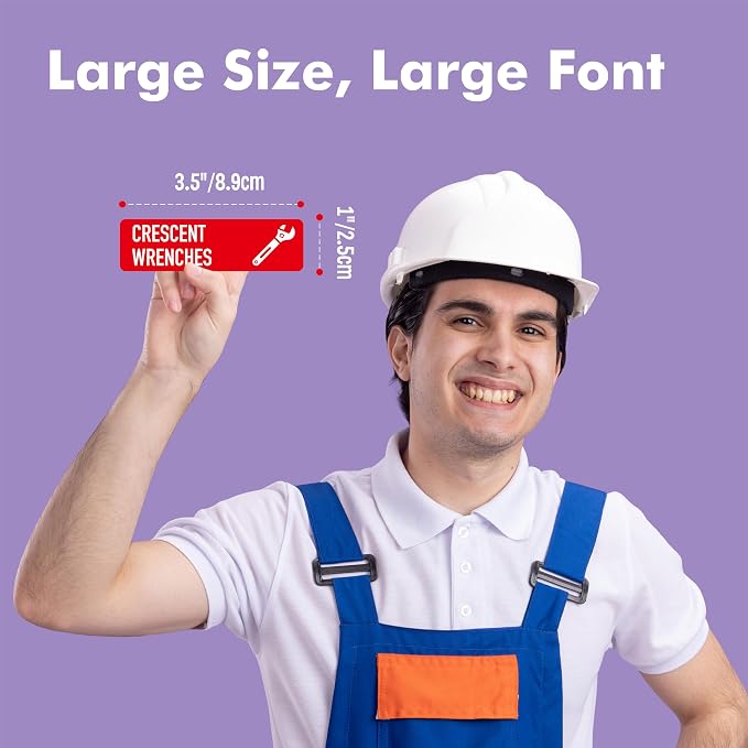 90 PCS Magnetic Toolbox Labels, 82 Pre-Printed & 8 Blanks Large Size Tool Chest - Image 2
