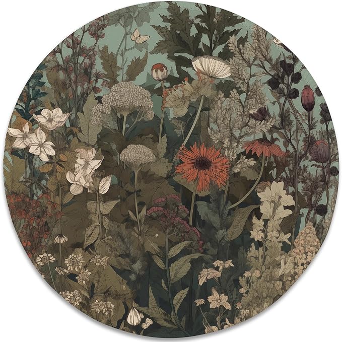 Botanical Elegance Wildflower Mouse Pad by Eiszuso