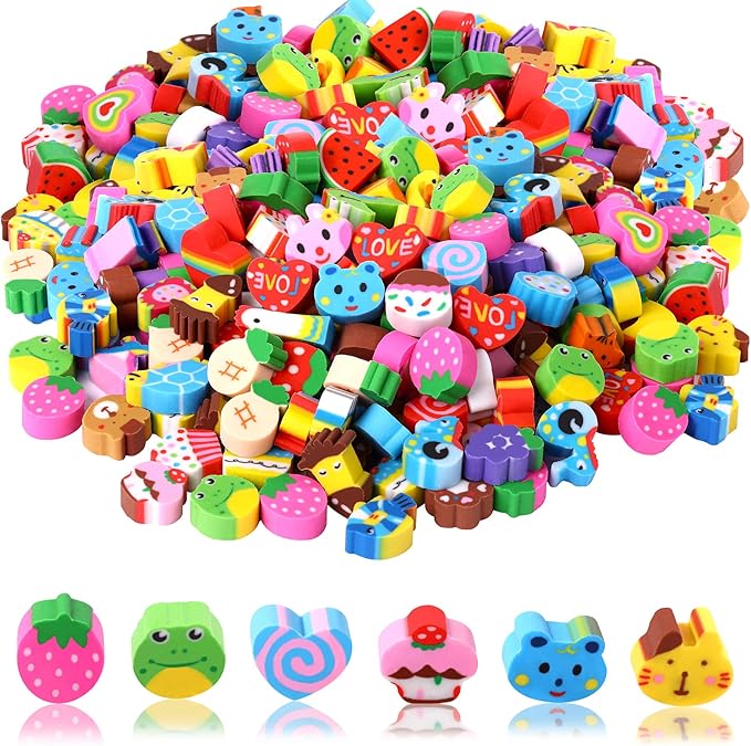 JUNEBRUSHS 150 Pieces Mini Erasers by JUNEBRUSHS