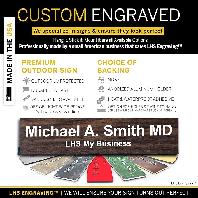 Custom Name Plate with Choice of Mounting - Image 2