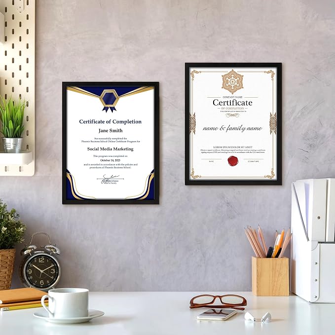 FIXSMITH 11x14 Diploma Frame, 6 Pack Black Picture Frames - Image 7