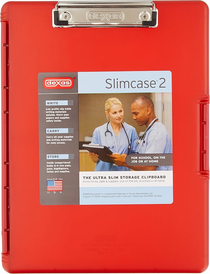 Dexas Slimcase 2 Plastic Clipboard by Dexas
