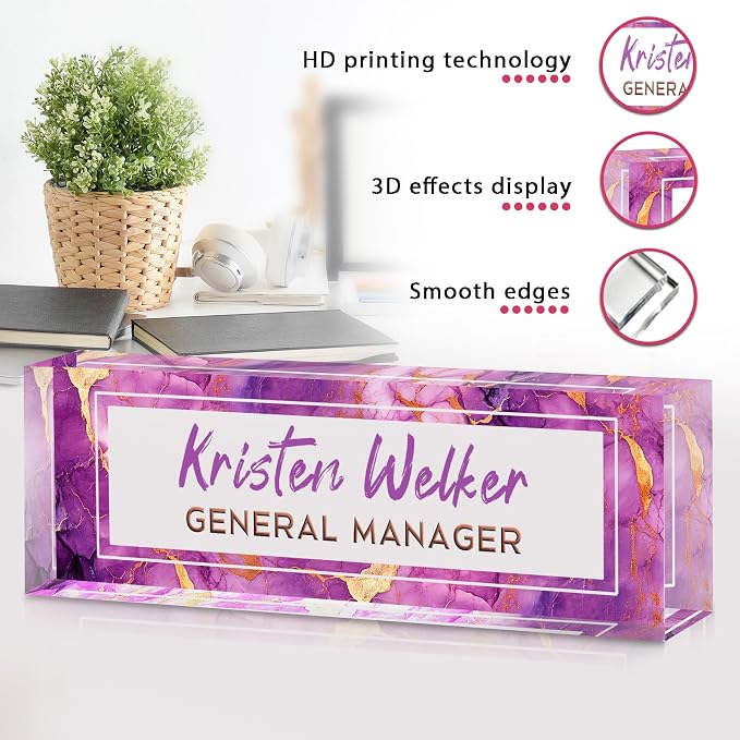 Desk Name Plate Personalized, Custom Name Plate - Image 4