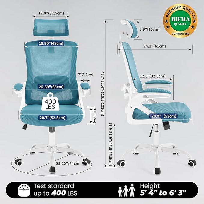Fizzin Ergonomic Office Chair, 400 LBS Computer Chairs - Image 2