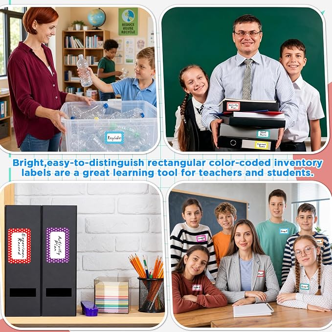 Outus 1000 Pcs Colored Sticker Labels Rolls Rectangular Coding Labels 2 X 3 - Image 7