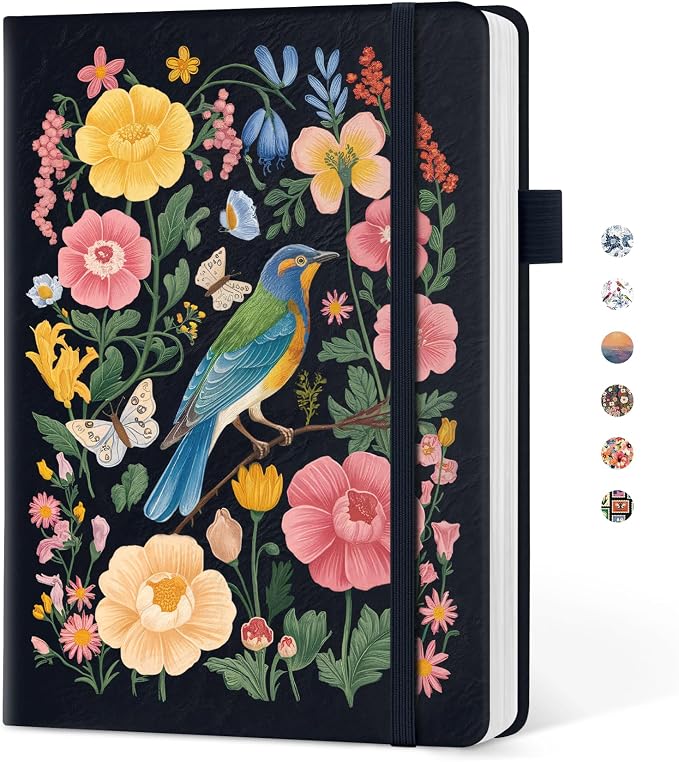 Taja Pretty Dotted Journal for Women, Aesthetic Cute Hardcover Leather Journal by Taja