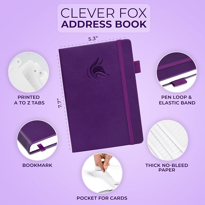 Clever Fox Address Book with alphabetic tabs - Image 2