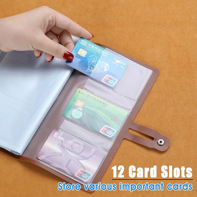 Leather Receipt Organizer, Portable Receipt Holder - Image 6