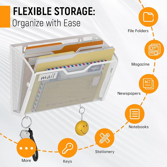 Docnest 2 Tier Mesh Wall File Holders - Image 5
