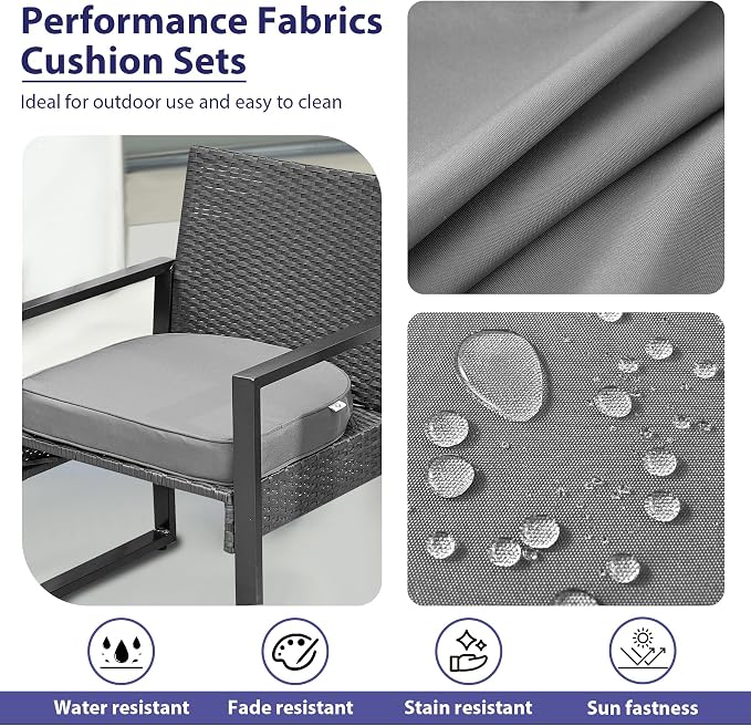 IPYNBAP Outdoor Chair Cushions Set of 4 -Waterproof Outdoor Seat Cushions - Image 3