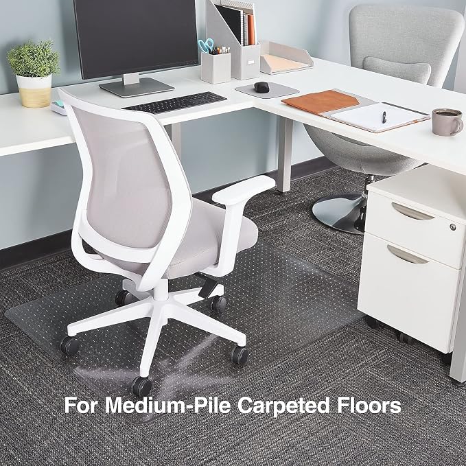 Staples Office Chair Mat, Medium-Pile Carpets, 48 x 36 Inch, Smooth Glide - Image 3