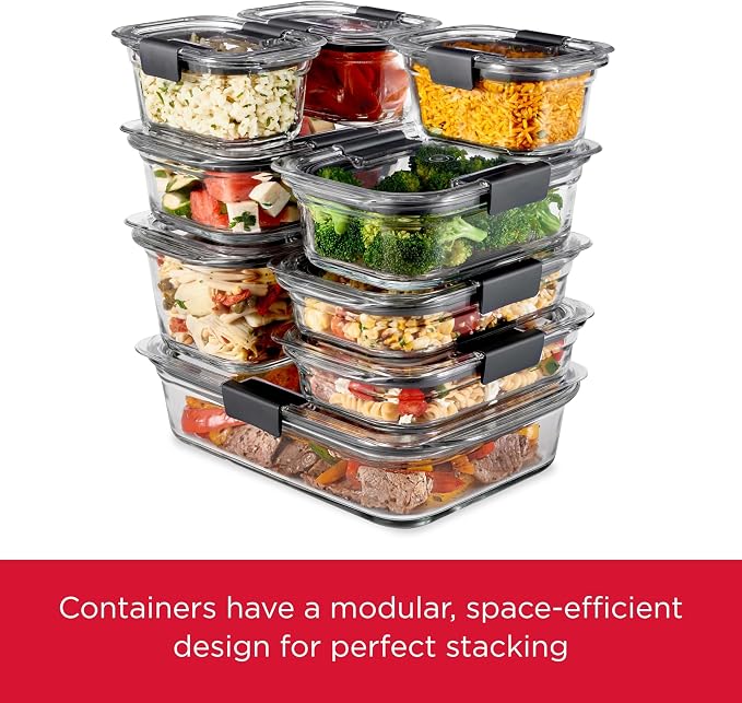 Rubbermaid Brilliance Glass Food Storage Containers, 8 Cup, Leak-Proof - Image 5