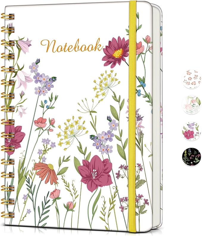 Lined Spiral Journal Notebook for Women, A5 Cute Hardcover Spiral Journals for by Unknown
