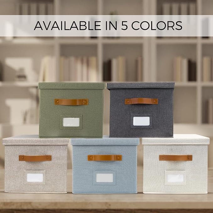 Decorative File Organizer Box Set of 2 - Image 7