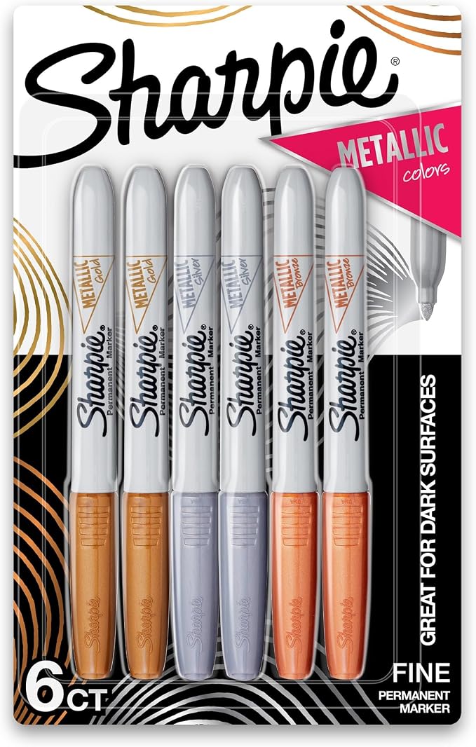 Sharpie Metallic Permanent Markers, Fine Point by Unknown