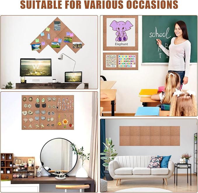 Large Cork Board Alternative 48" X 36" Bulletin Board - Image 6