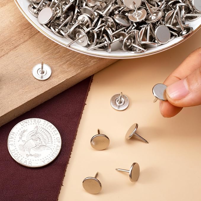 120pcs Flat Head Thumb Tacks for Wall, 0.4" x 0.51" Decorative Wall Pins Nails - Image 3