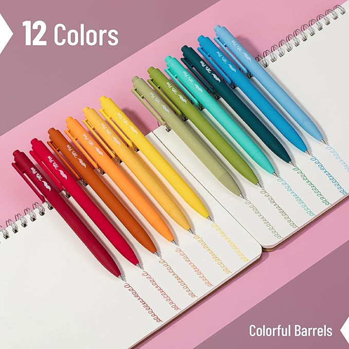 Mr. Pen- Retractable Gel Pens, 12 Pack, Winter Forest Color Inks | Fine Point - Image 2