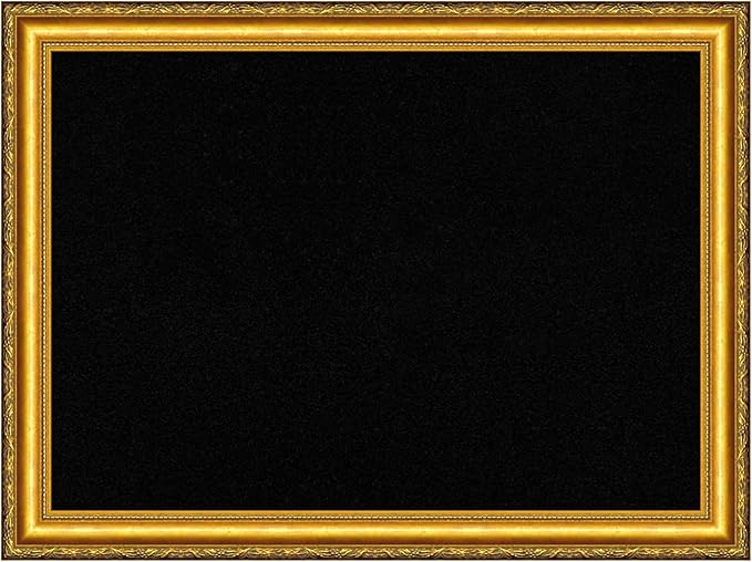 Amanti Art Black Cork Board for Wall, 24x32 Vision Board with Gold Wood Frame, Medium Corkboard Office Decor for Home Organization, Traditional Corkboard Pinboard to display items for home-DeskLoop Office