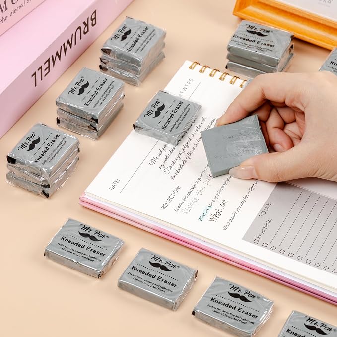 Mr. Pen- Kneaded Erasers, 1.37" x 1.7", 24 Pack, Graphite & Pastel Drawing - Image 7