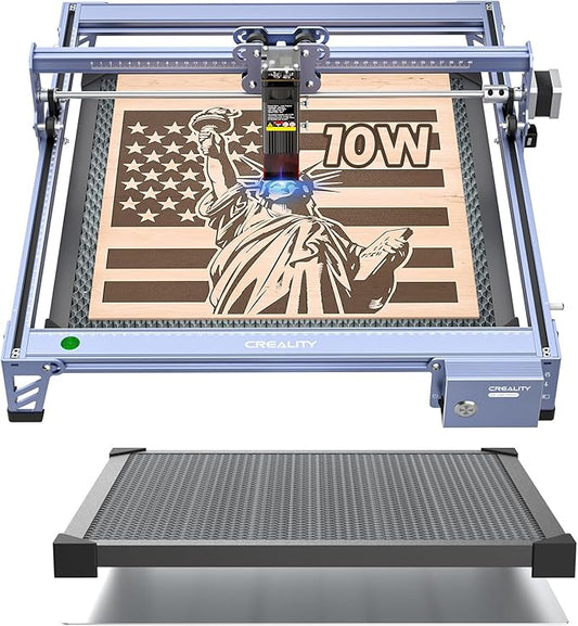 Creality Falcon 10W Laser Engraver Machine with Honeycomb Laser Bed 500x500, 10000mm/min, 0.06mm Laser Cutter for Wood, Acrylic, and Metal, Easy Setup, Ready to Work Out of The Box-DeskLoop Office