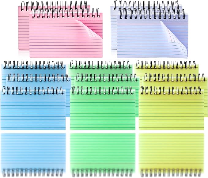 Colorful 500 Pcs Spiral Index Cards 3x5 Inch Flash Cards - Image 7