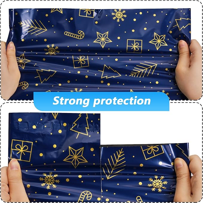 Christmas Poly Mailer 10x13 Inch 100 Pcs, Waterproof and Tear-Resistant - Image 4