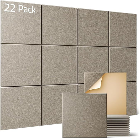 Sonicism 22 Pack Acoustic Wall Panels by Sonicism