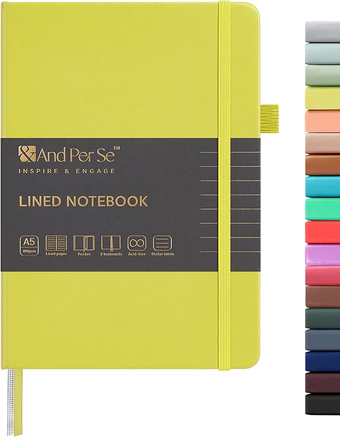 &And Per Se Lined Journal Notebook, 160 Pages, A5 5.7 x 8 inches College Ruled by AndPerSe