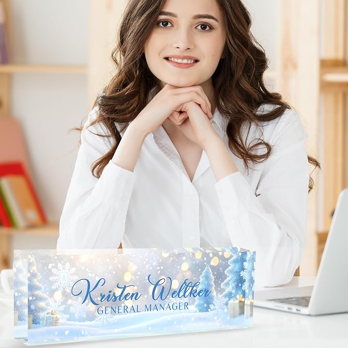 Custom Desk Name Plate Personalized, Acrylic Name Plates - Image 4
