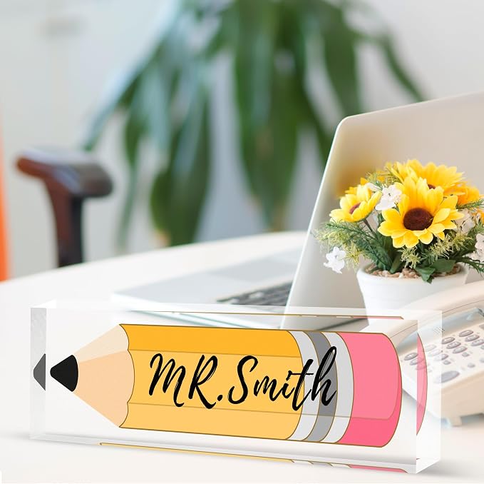 Custom Desk Name Plate Personalized, Acrylic Name Plates - Image 2