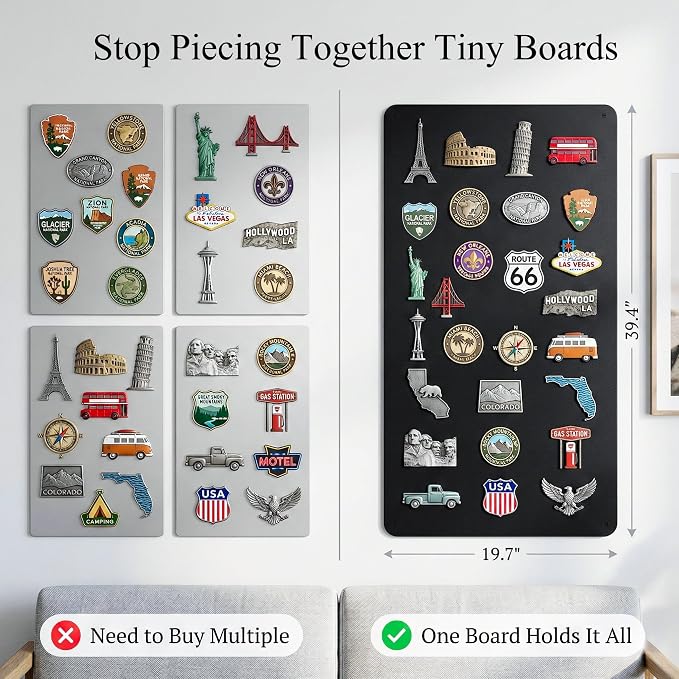 Magnetic Board for Wall 39.4" x 19.7" : Extra Large Black Display Board for - Image 3