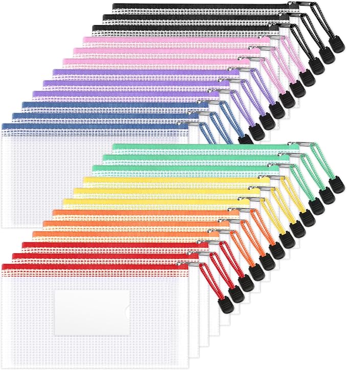 Sooez 24 Pack Mesh Zipper Pouch Bags by Sooez