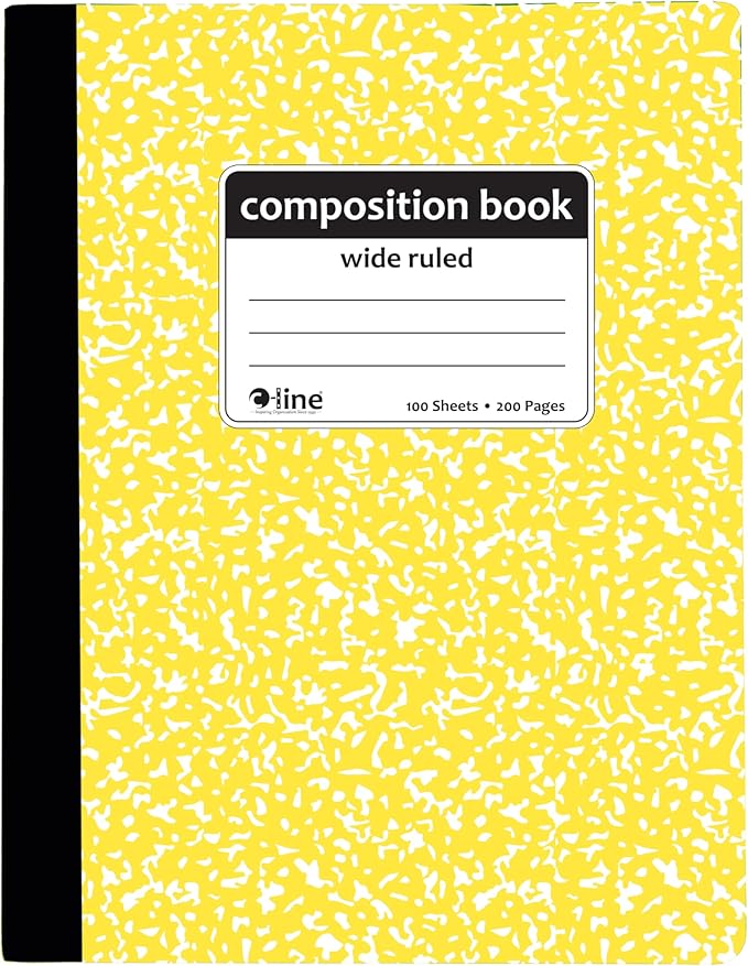 C-Line Composition Notebook, Wide Ruled, Marble Cover, 1 Notebook, Color May - Image 4