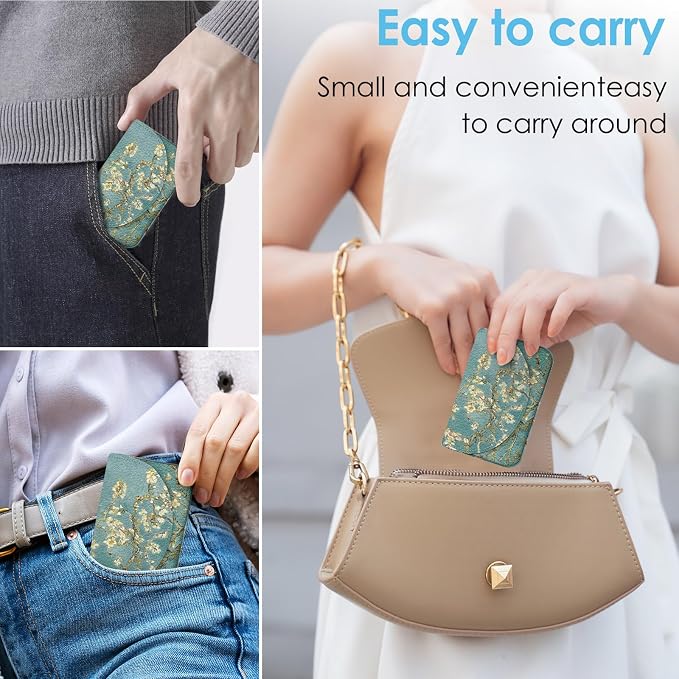 Business Card Holder，PU Leather Business Card Case Color Printing Pattern Card - Image 5