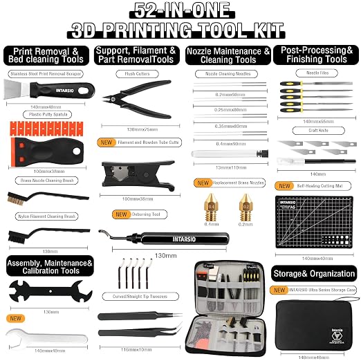 52-in-One 3D Printer Tools Kit, Professional 3D Printer Accessories & - Image 2