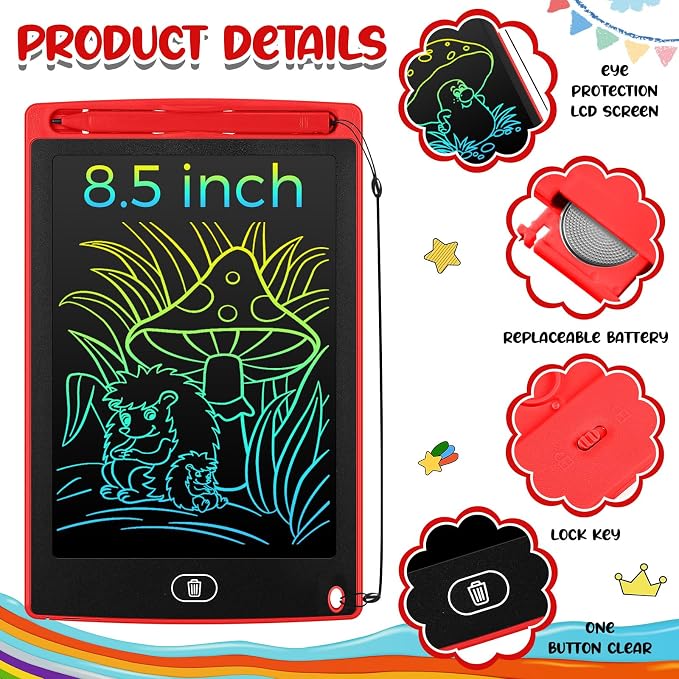 Zhehao 24 Pieces LCD Writing Tablet Doodle Board 8.5 Inch Colorful Reusable - Image 2