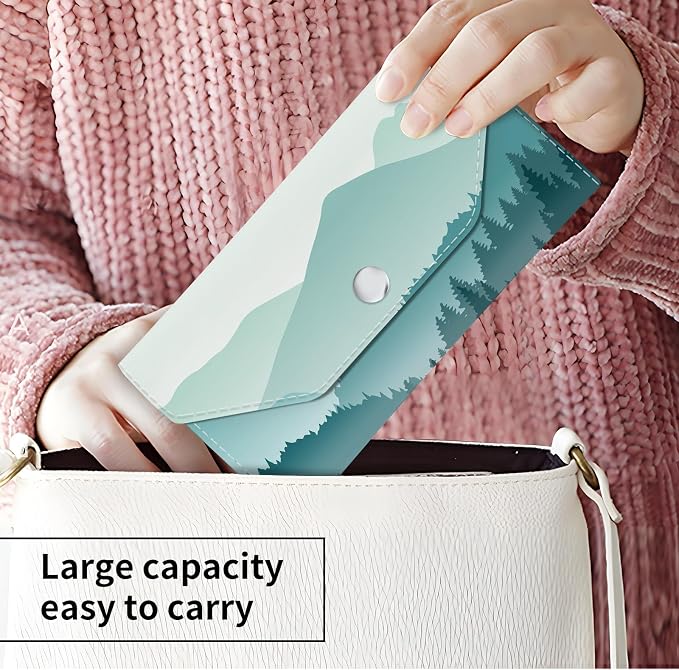 Cash Envelope Wallet Cute PU Leather Envelopes Bag - Image 2