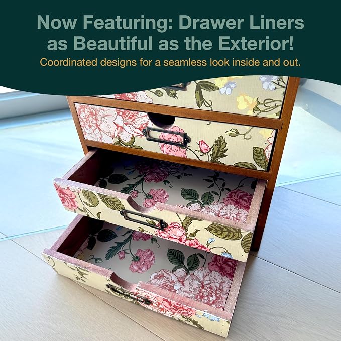4-Drawer Vintage Desk Organizer - Image 3