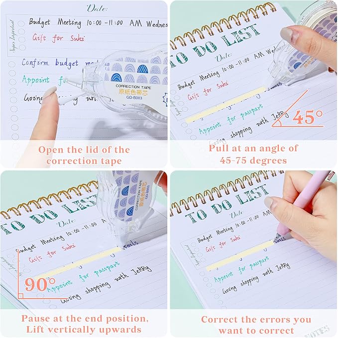 Temiary 5 Pcs Aesthetic Beige Correction Tape, Smooth Glide Quick Dry Tapes - Image 5