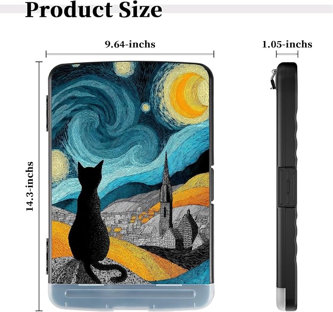 Starry Night Black Cat Clipboard - Image 2