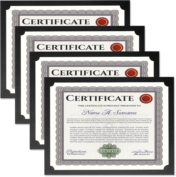Plain Black Certificate Holder - Image 4