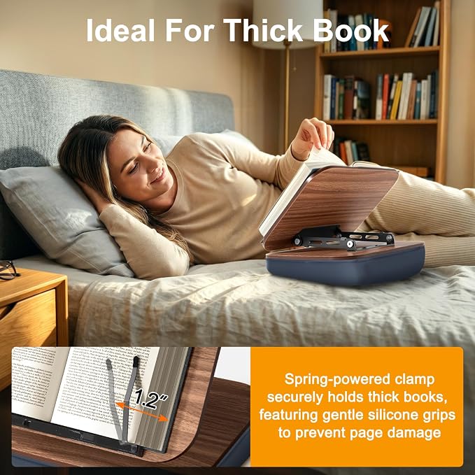 Lap Bean Bag Book Holders for Reading Hands Free, Adjustable Book Stand | - Image 8