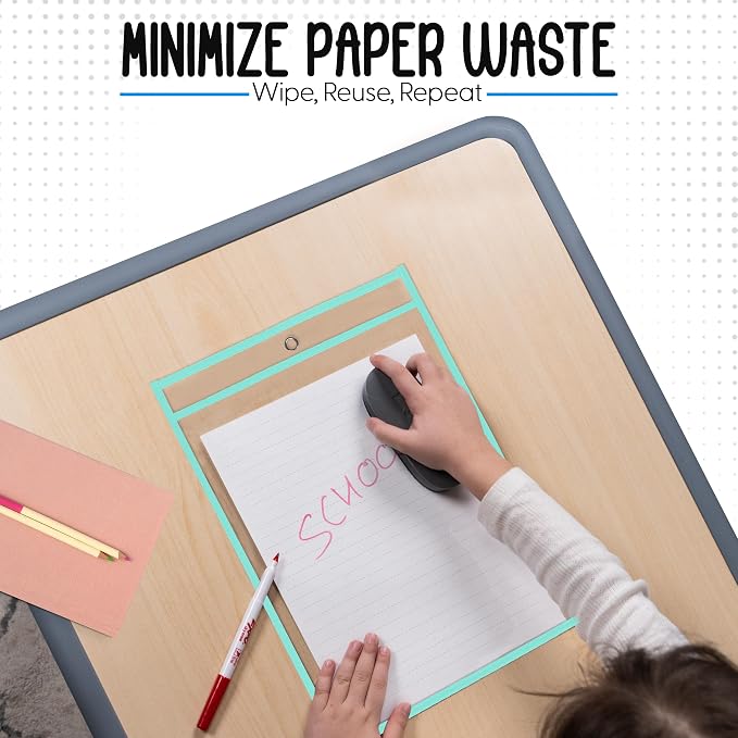 Essex Wares - 6 Pack, Durable Water-Resistant Dry Erase Pocket Document - Image 3