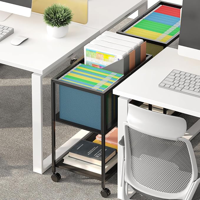 Sbanmao Rolling File Cart, Mobile File Cabinet - Image 5