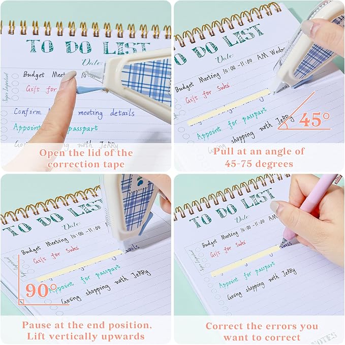 Temiary 5 Pcs Aesthetic Beige Correction Tape, Smooth Glide Quick Dry Tapes - Image 5