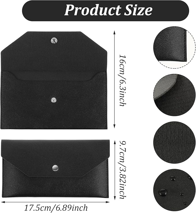 Piriuuo PU Leather Cash Envelope Wallet - Image 2
