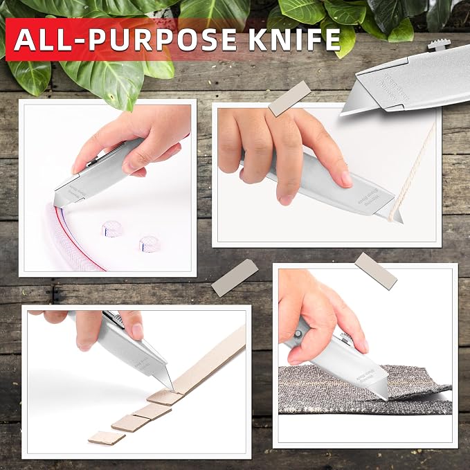 DIYSELF 30 Pack Box Cutter Heavy Duty Aluminium Shell Utility Knife | SK5 Steel - Image 4